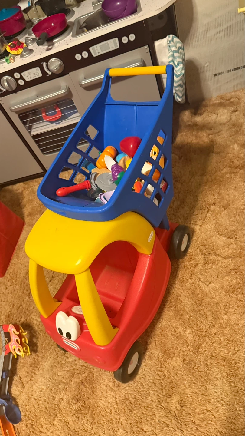 Little Tikes Toy Shopping Cart with Food check more pictures - photo 4