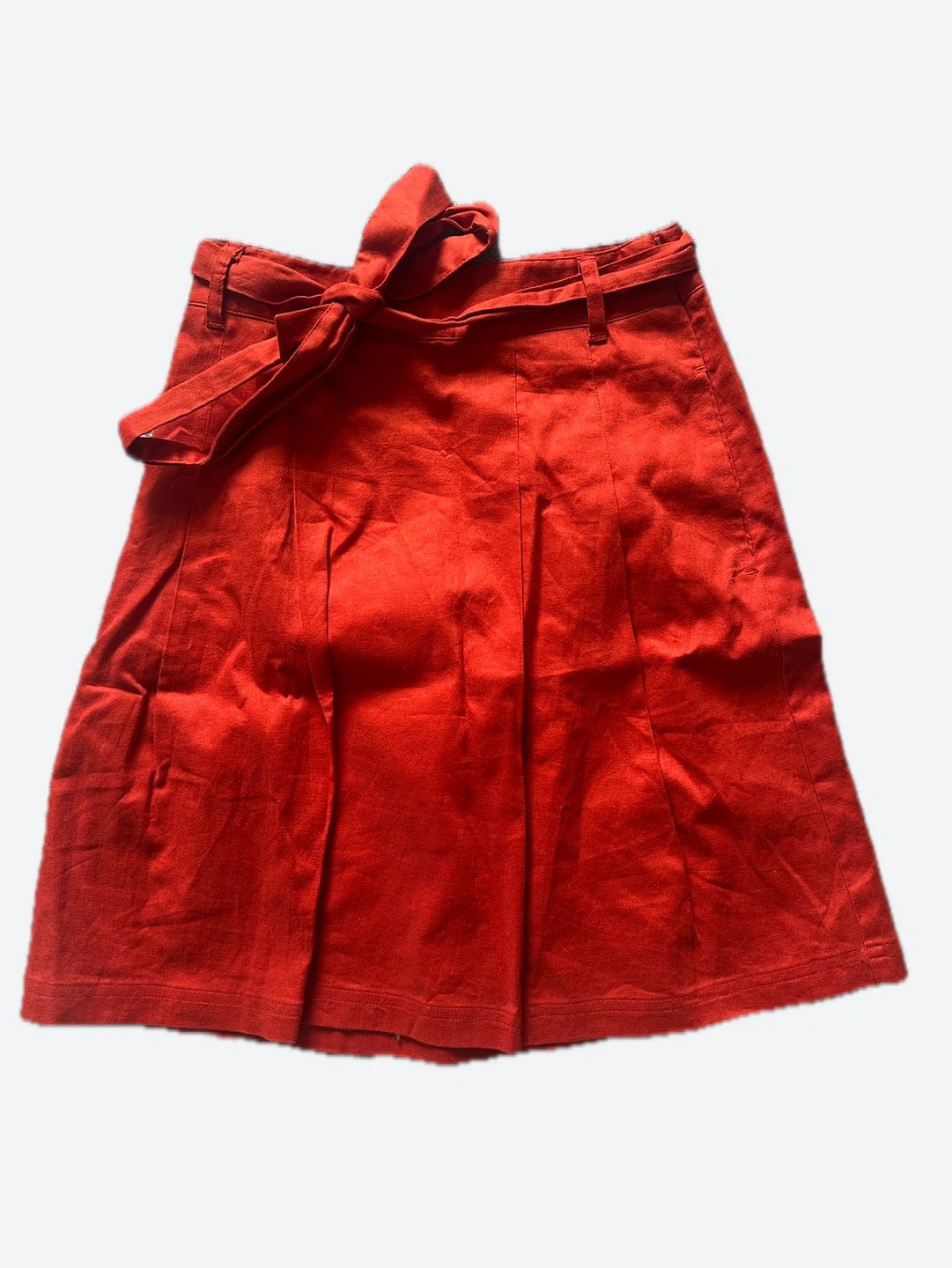 Banana Republic Red Linen Blend Skirt Size 0