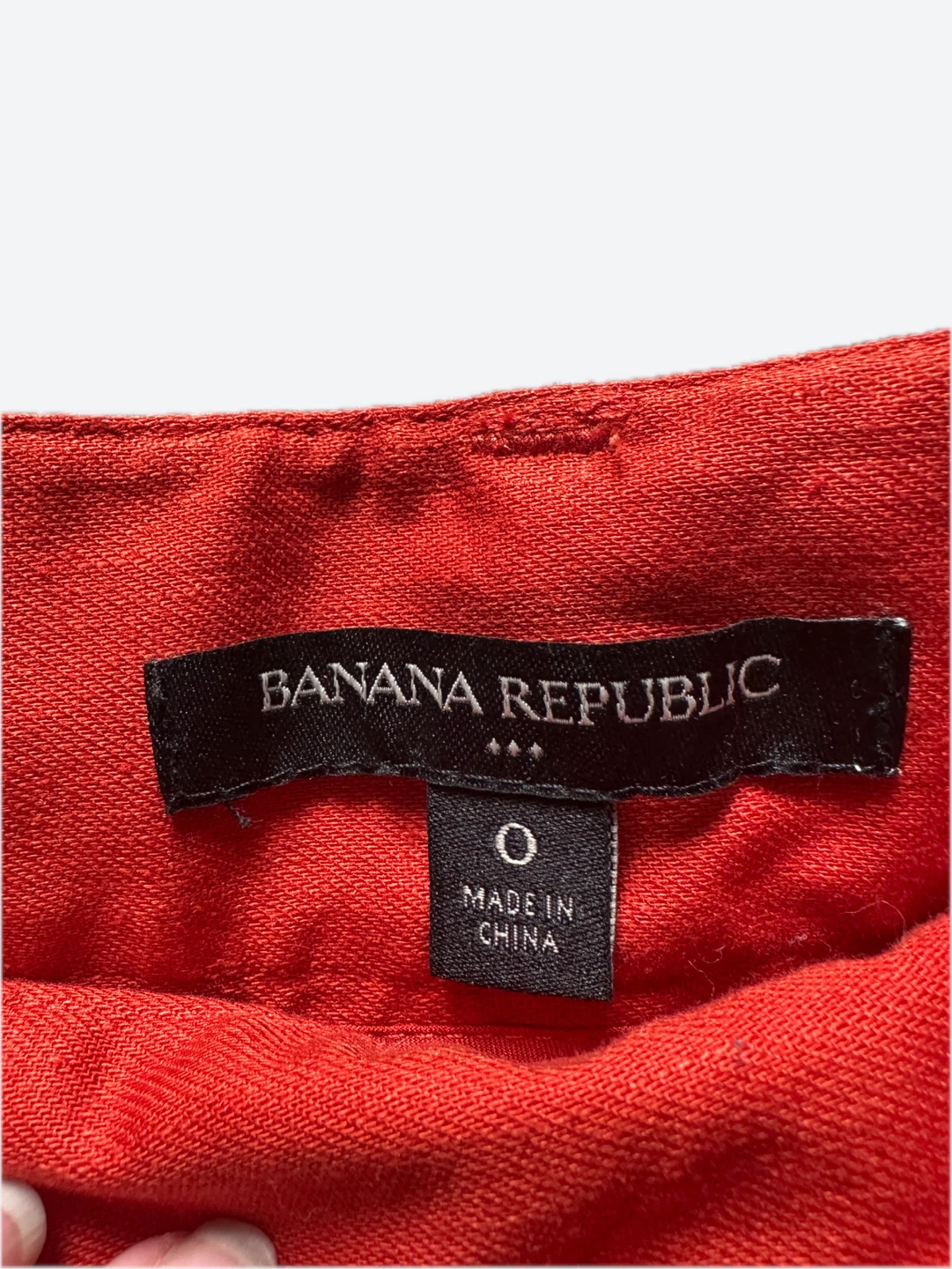 Banana Republic Red Linen Blend Skirt Size 0 - photo 2