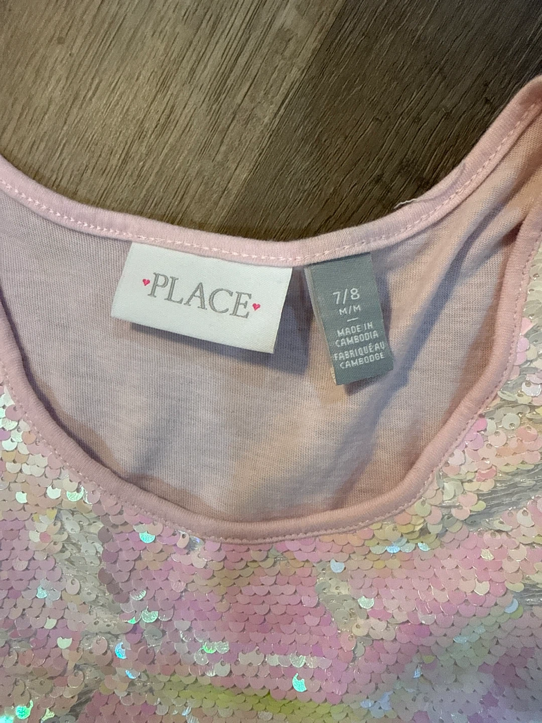 The Children's Place Pink Sequin Tulle Dress Size 7/8 - photo 3