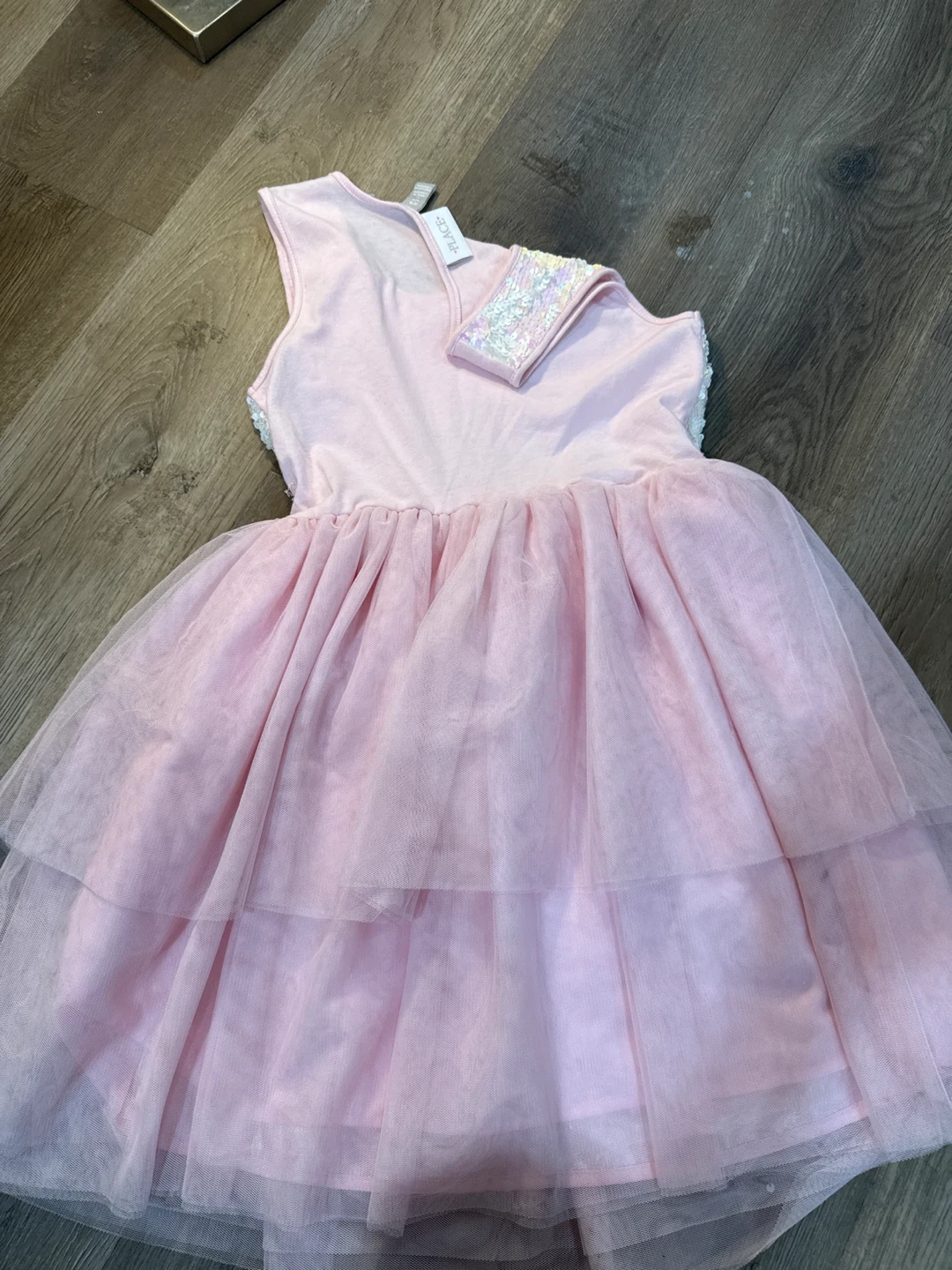 The Children's Place Pink Sequin Tulle Dress Size 7/8 - photo 5