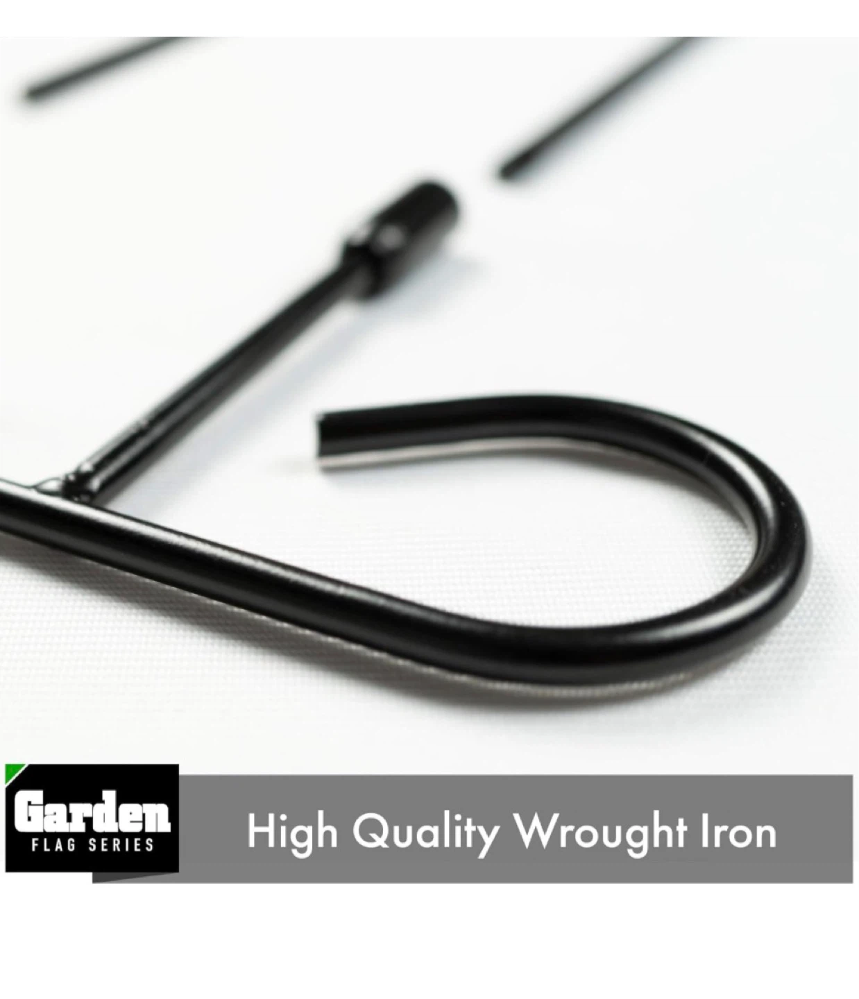 Garden Flag Series Wrought Iron Flag Pole - photo 3