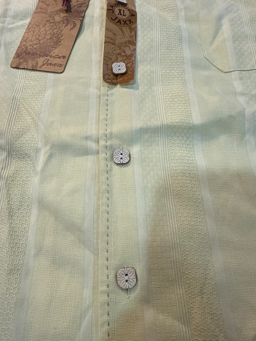 Jamaica Jaxx Men's Silk Short Sleeve Button Up Shirt - XL Yellow - photo 5