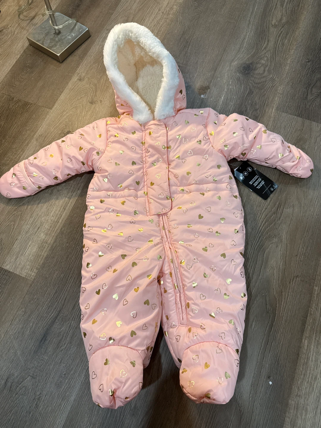 The Children's Place Pink Heart Snowsuit - Size 3T