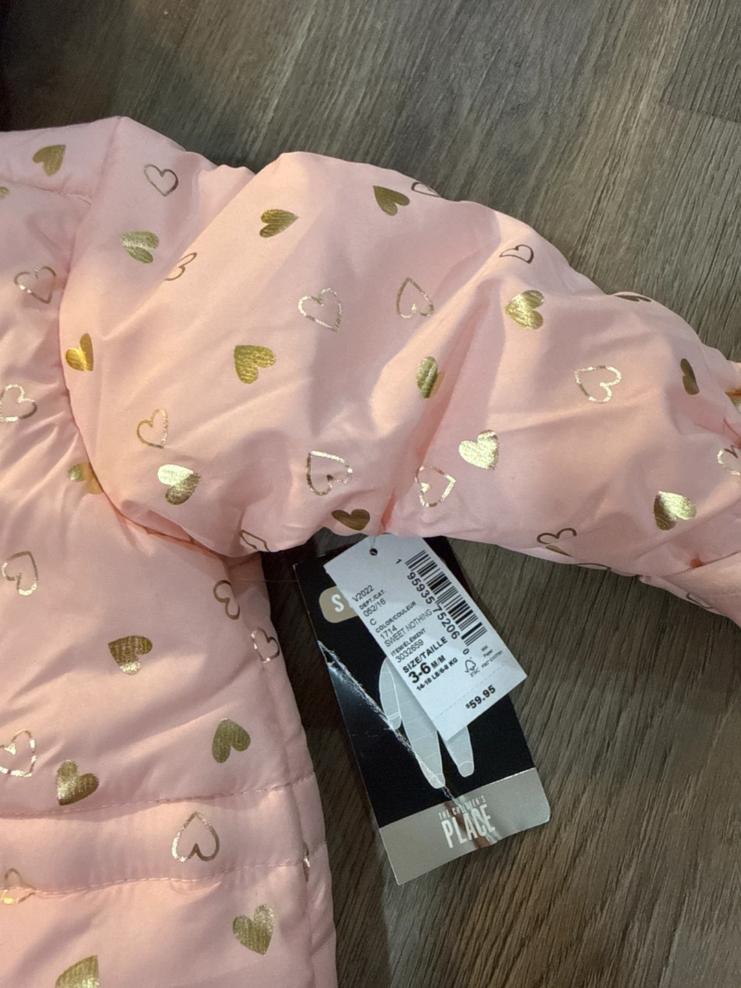 The Children's Place Pink Heart Snowsuit - Size 3T - photo 2
