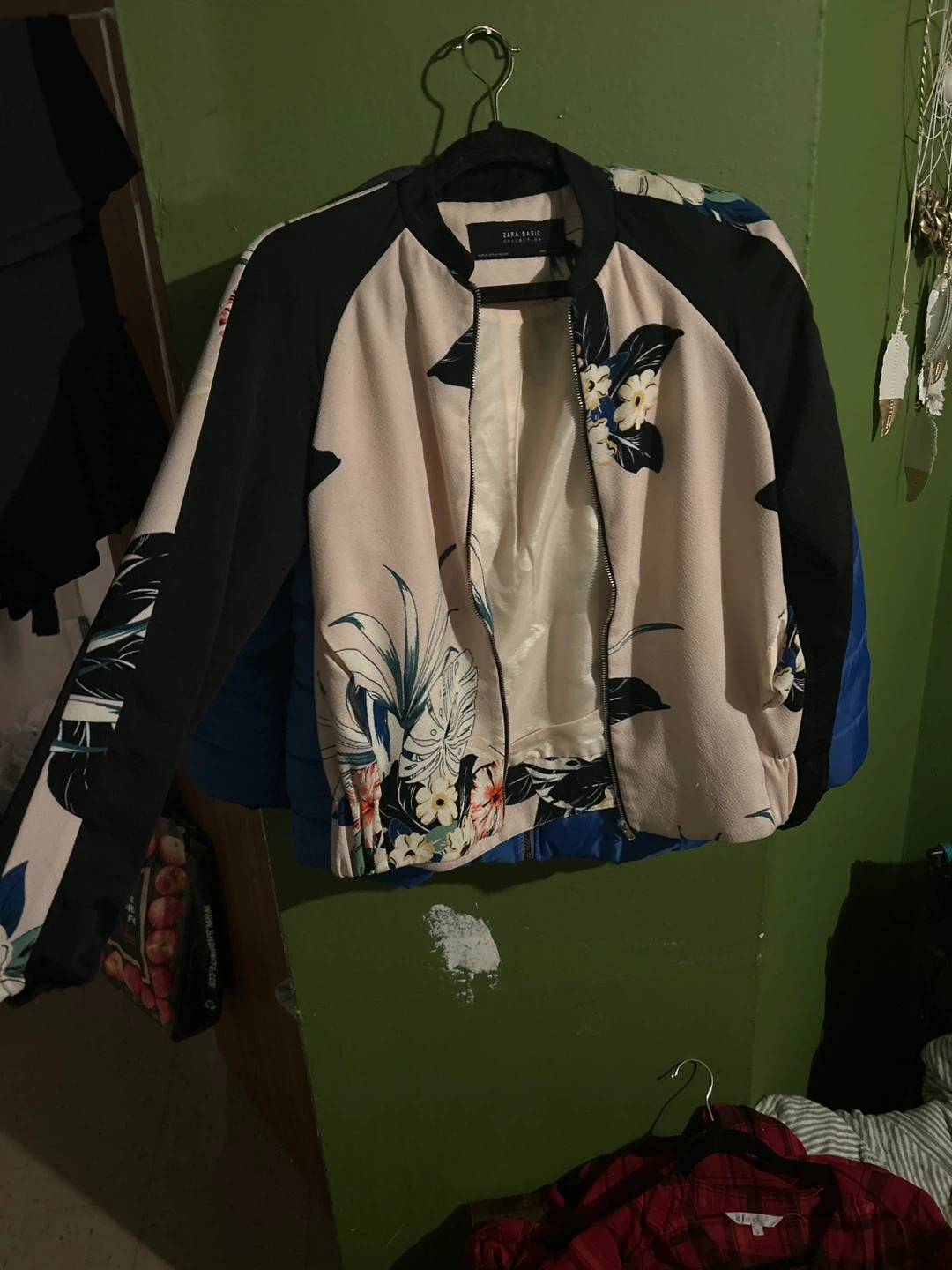 Zara Basic Collection Floral Bomber Jacket XS
