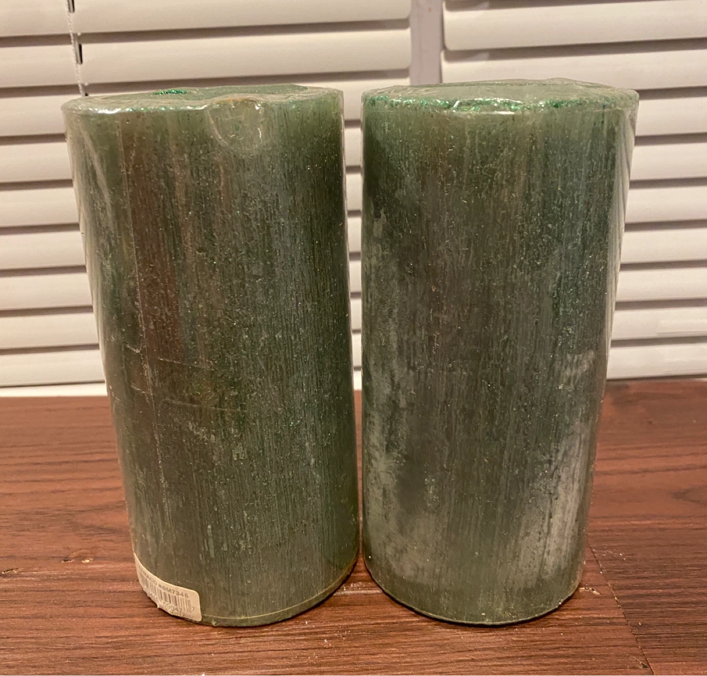 Expressions Unscented Pillar Candles - Green (Set of 2) - photo 2