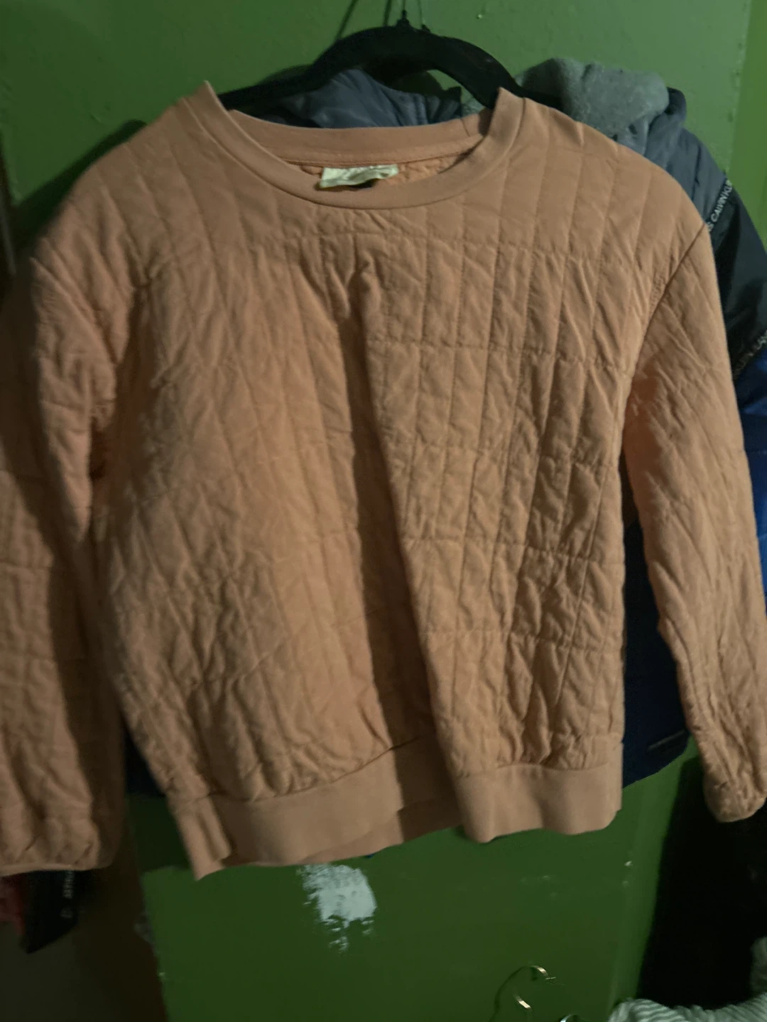 Quilted Crewneck Sweatshirt
