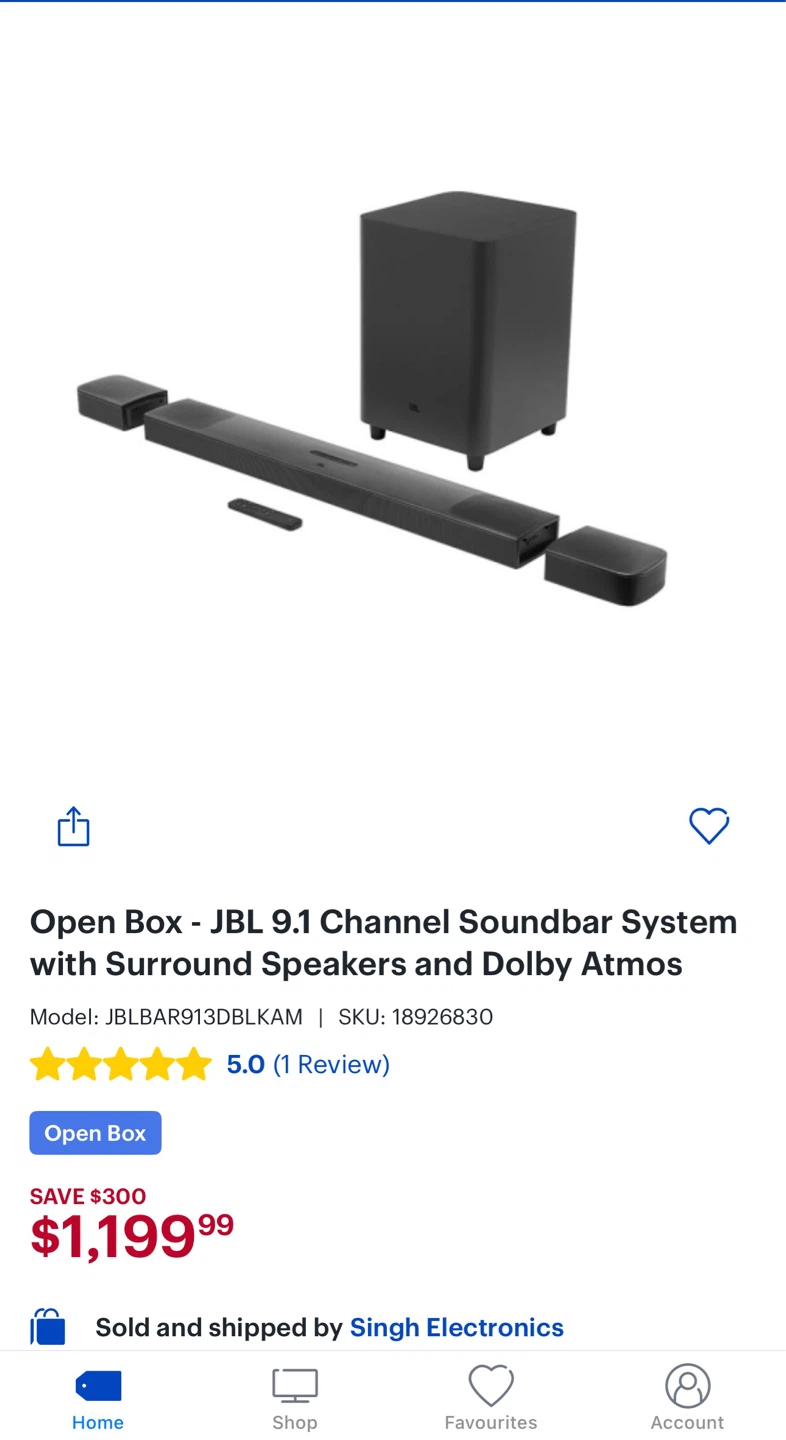 JBL 9.1 Channel Soundbar System with Surround Speakers - photo 2