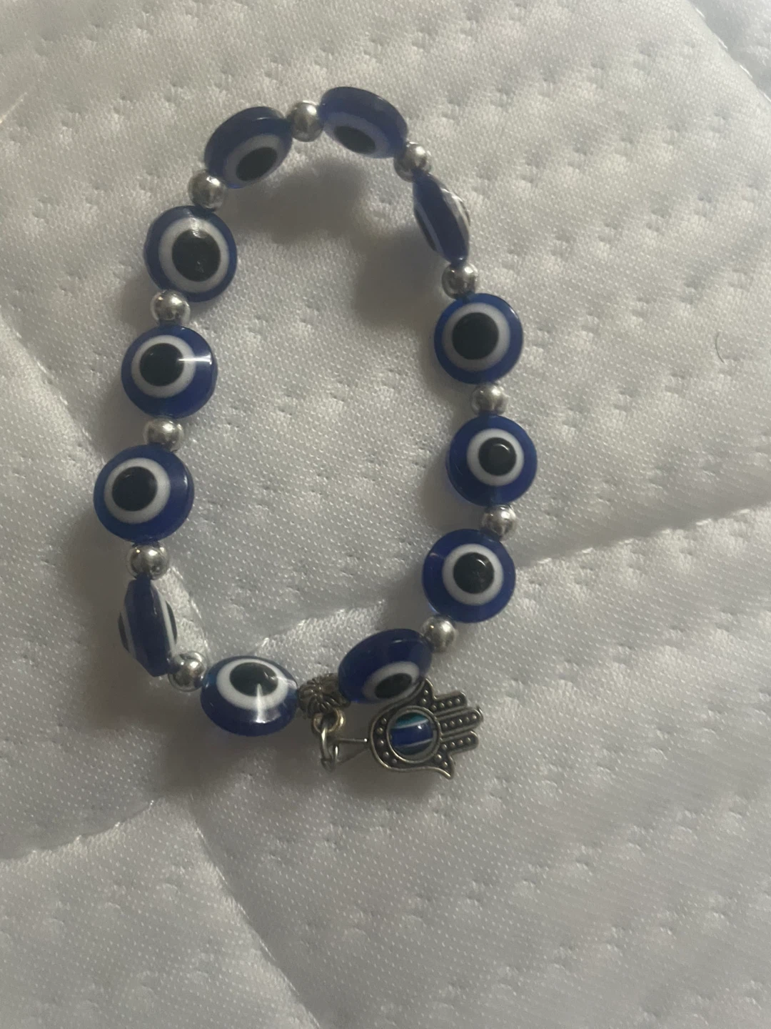 Evil Eye Bracelet with Hamsa Charm