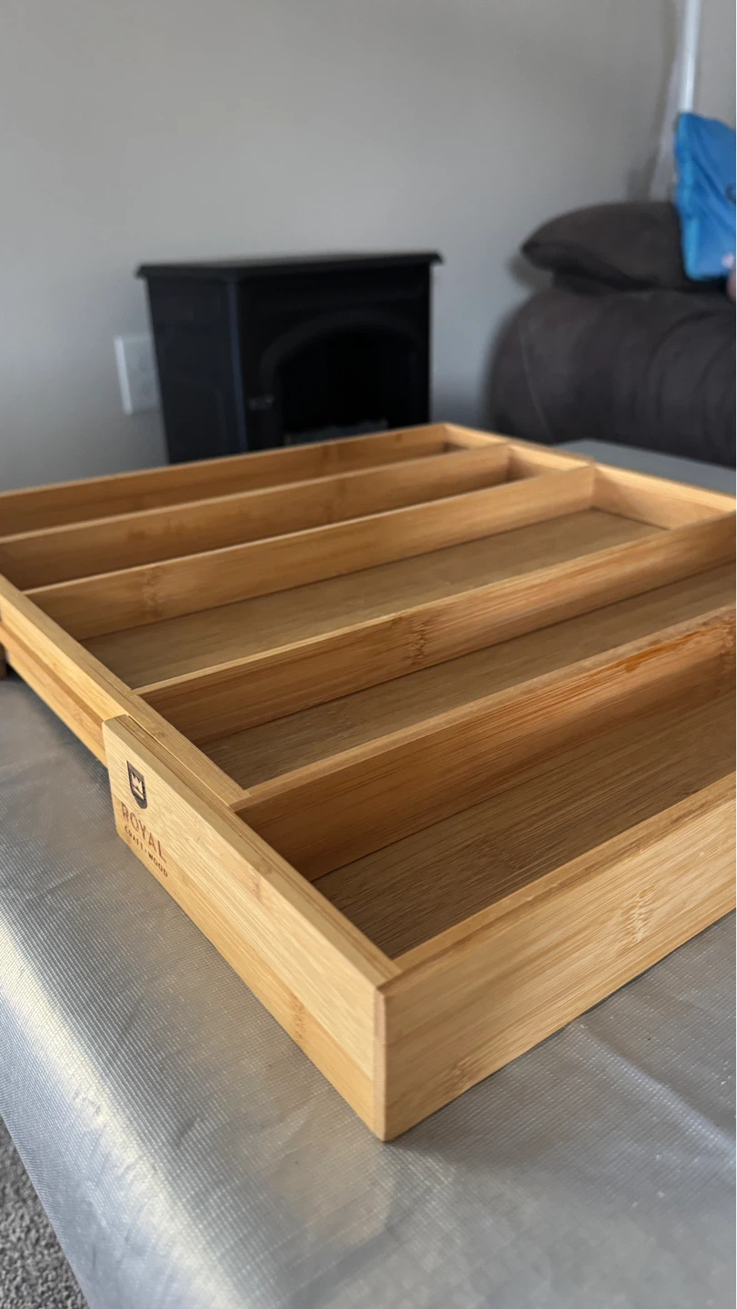 Royal Craft Wood Bamboo Cutlery Organizer