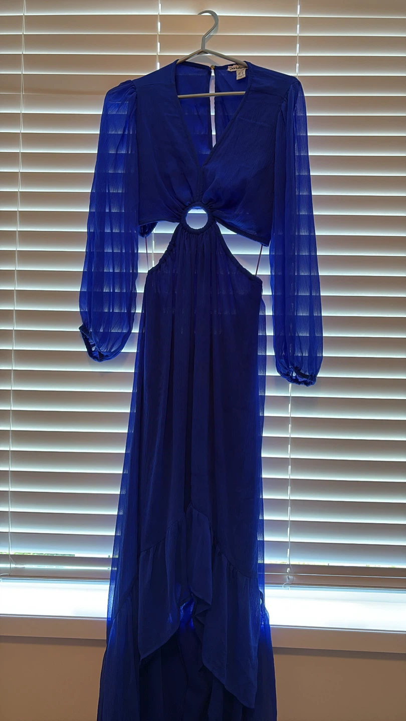 Royal Blue Cut-Out Maxi Dress