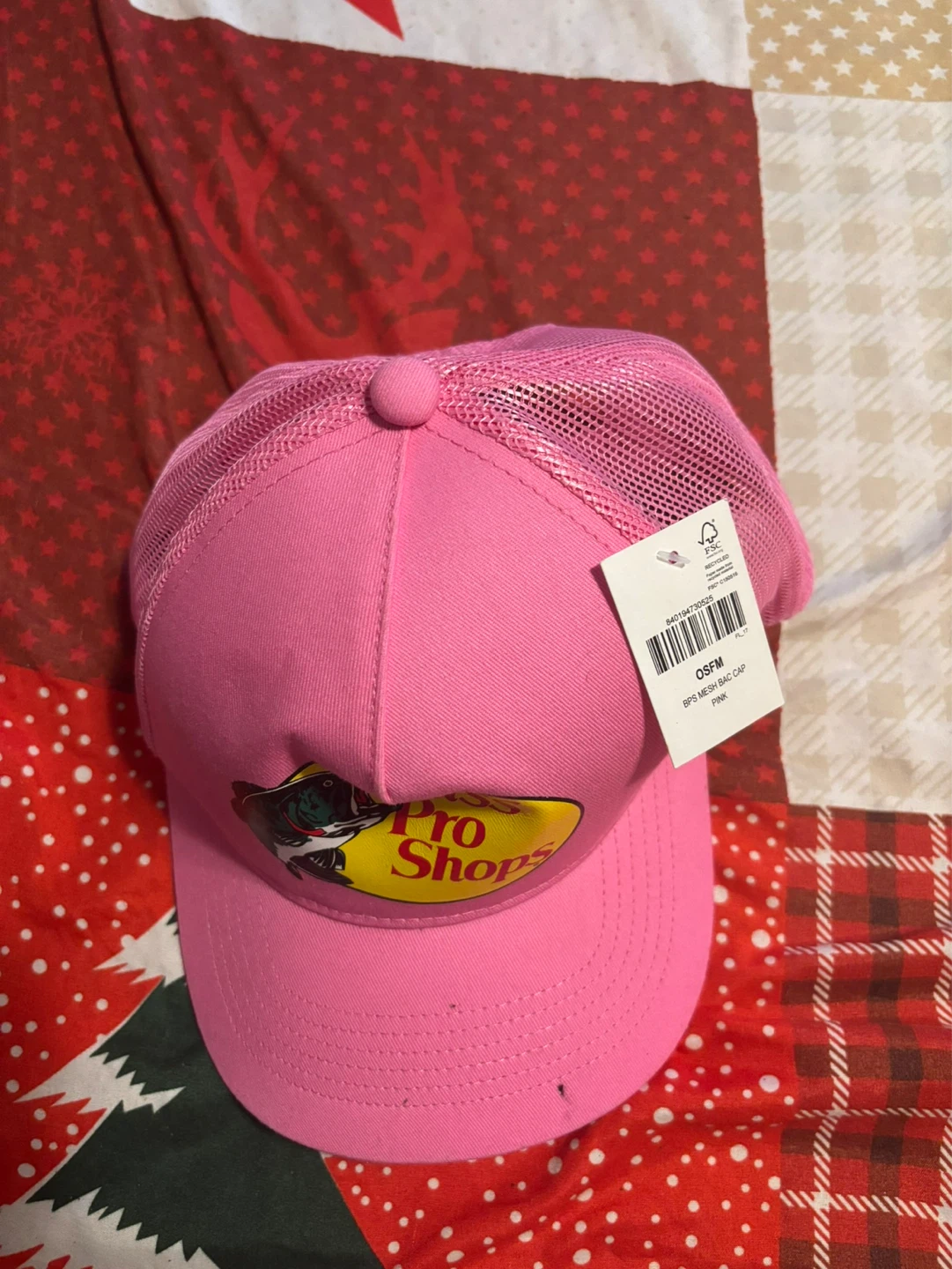 Pink Bass Pro Shops Mesh Back Cap OSFM