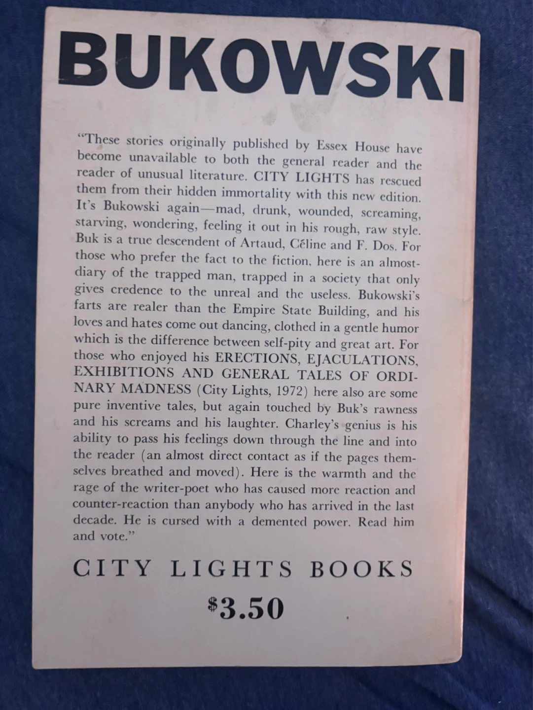 Bukowski Notes of a Dirty Old Man Paperback Book - photo 4