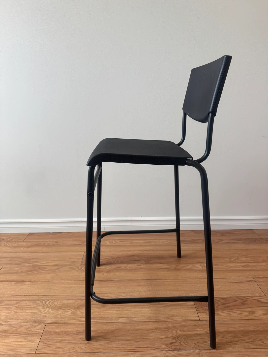 Black Stacking Chair with Perforated Seat and Back - photo 2