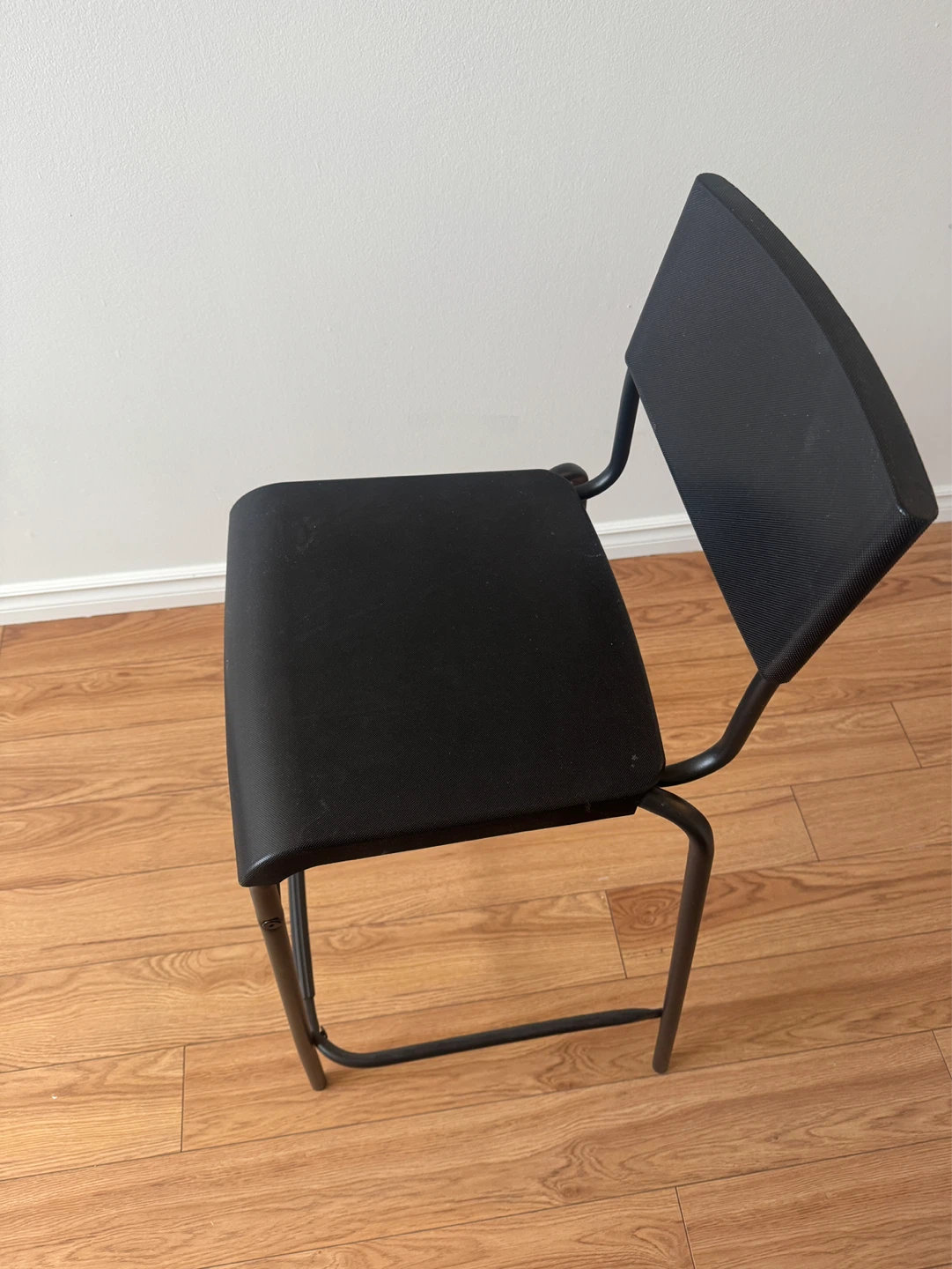 Black Stacking Chair with Perforated Seat and Back - photo 3