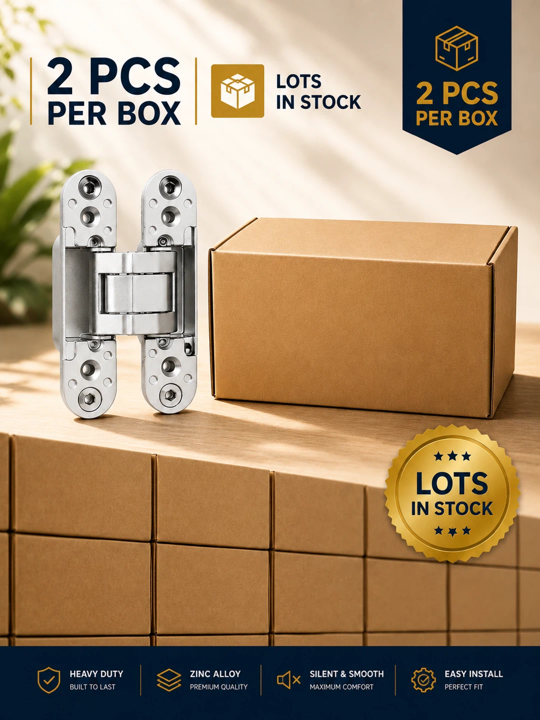 Concealed Hinges - Zinc Alloy, 10.5 cm Height - photo 5