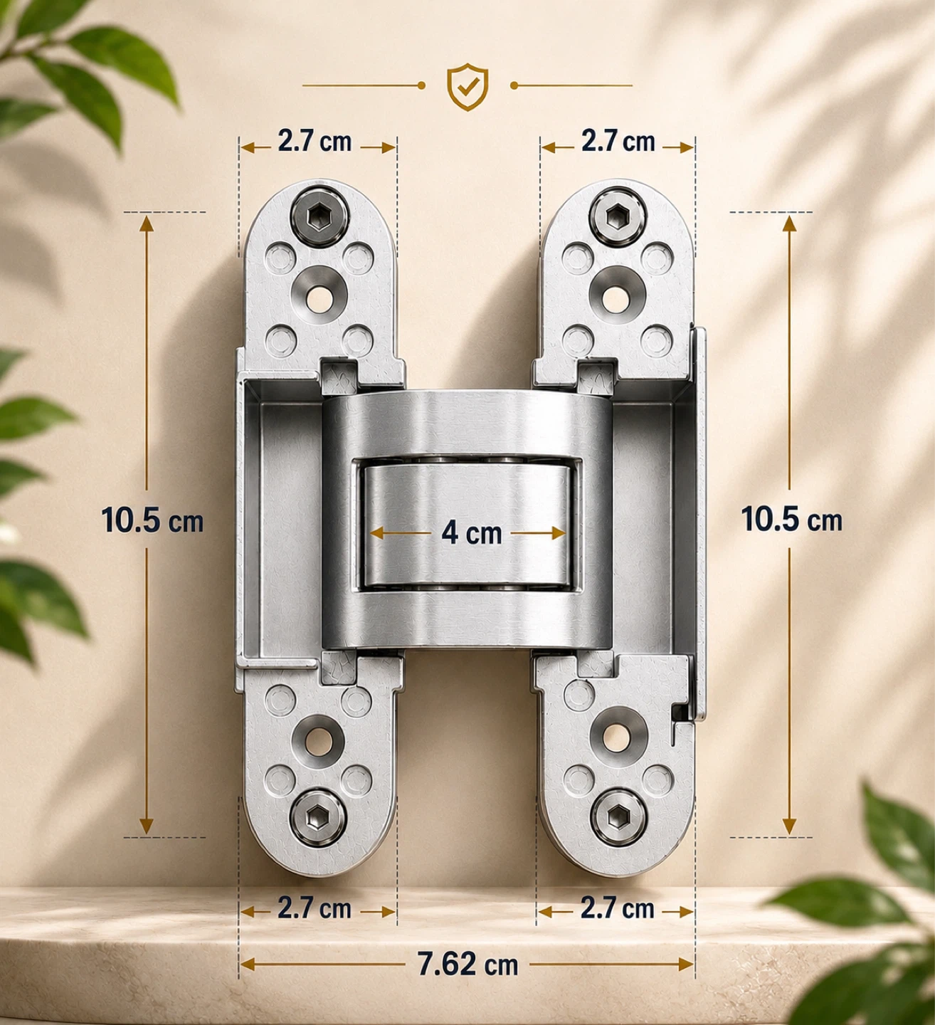 Concealed Hinges - Zinc Alloy, 10.5 cm Height - photo 4