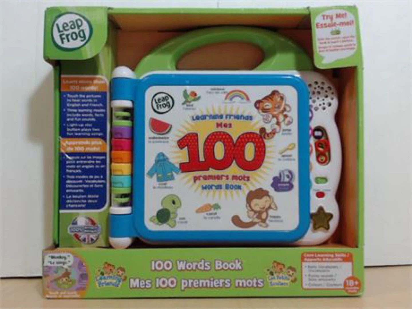 LeapFrog Learning Friends 100 Words Book Bilingual Eng/French