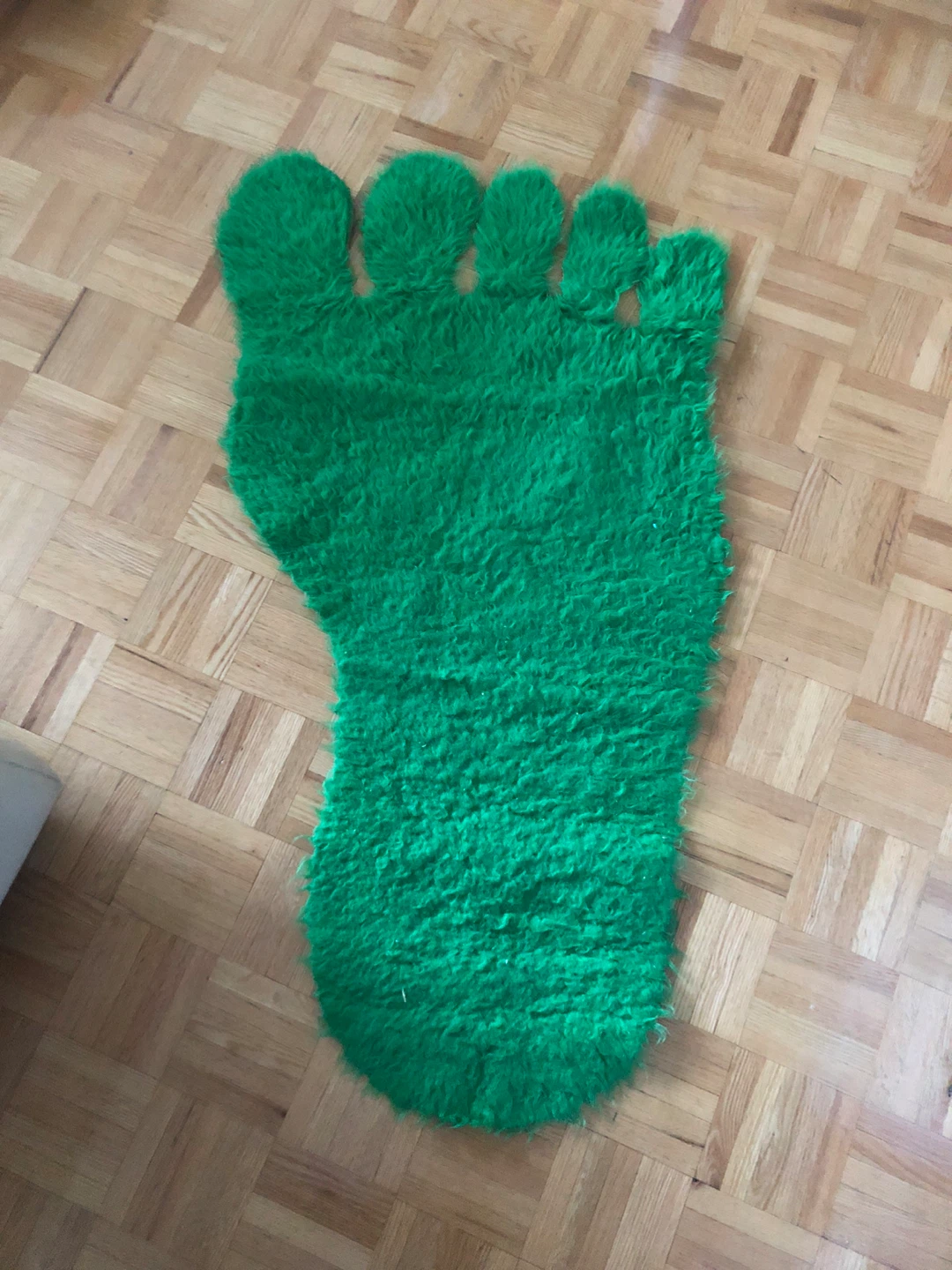 Jolly Green Giant Footprint Shag Rug - Vintage 1960s