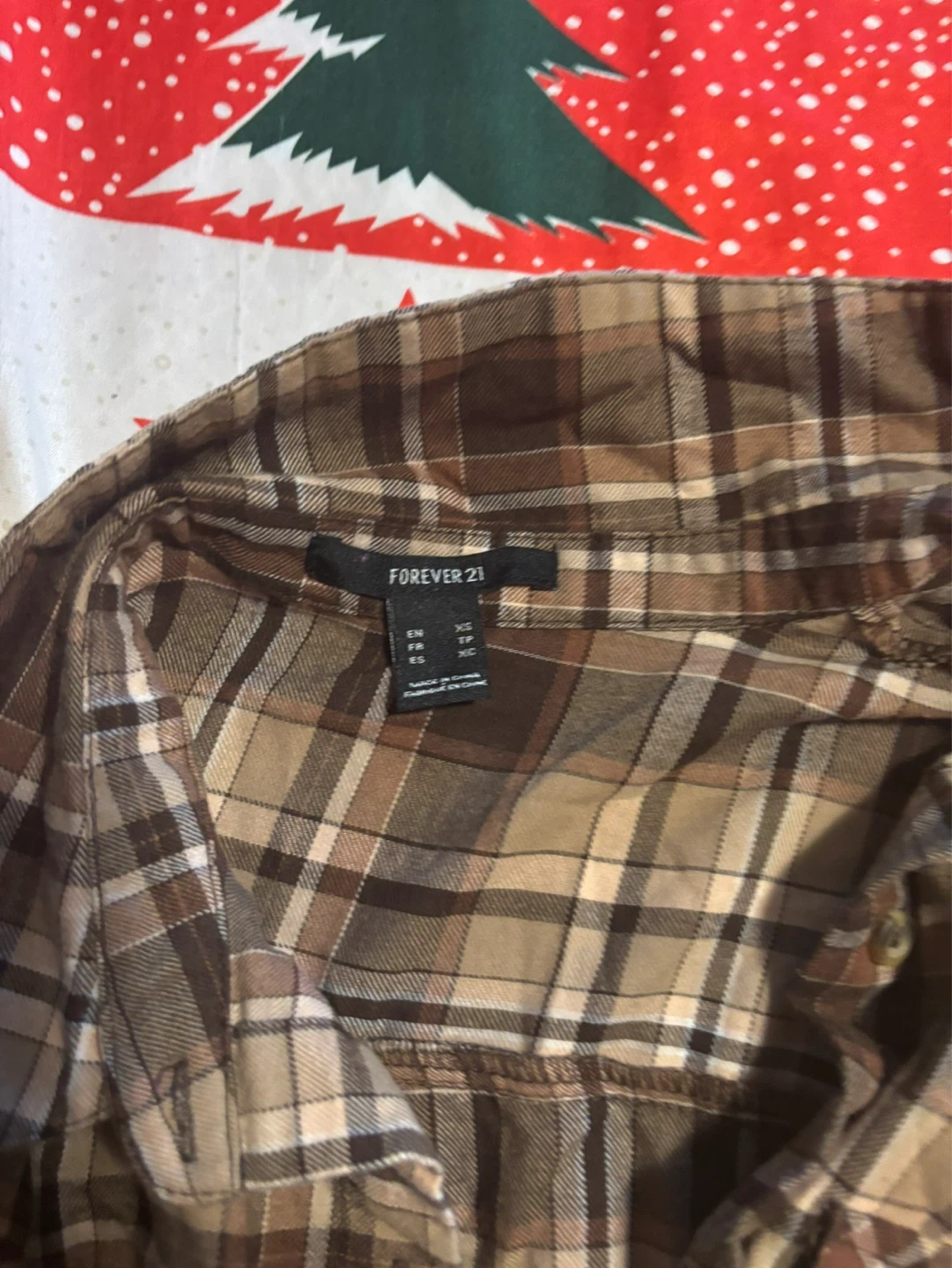 Forever 21 Plaid Flannel Shirt - XS - photo 2