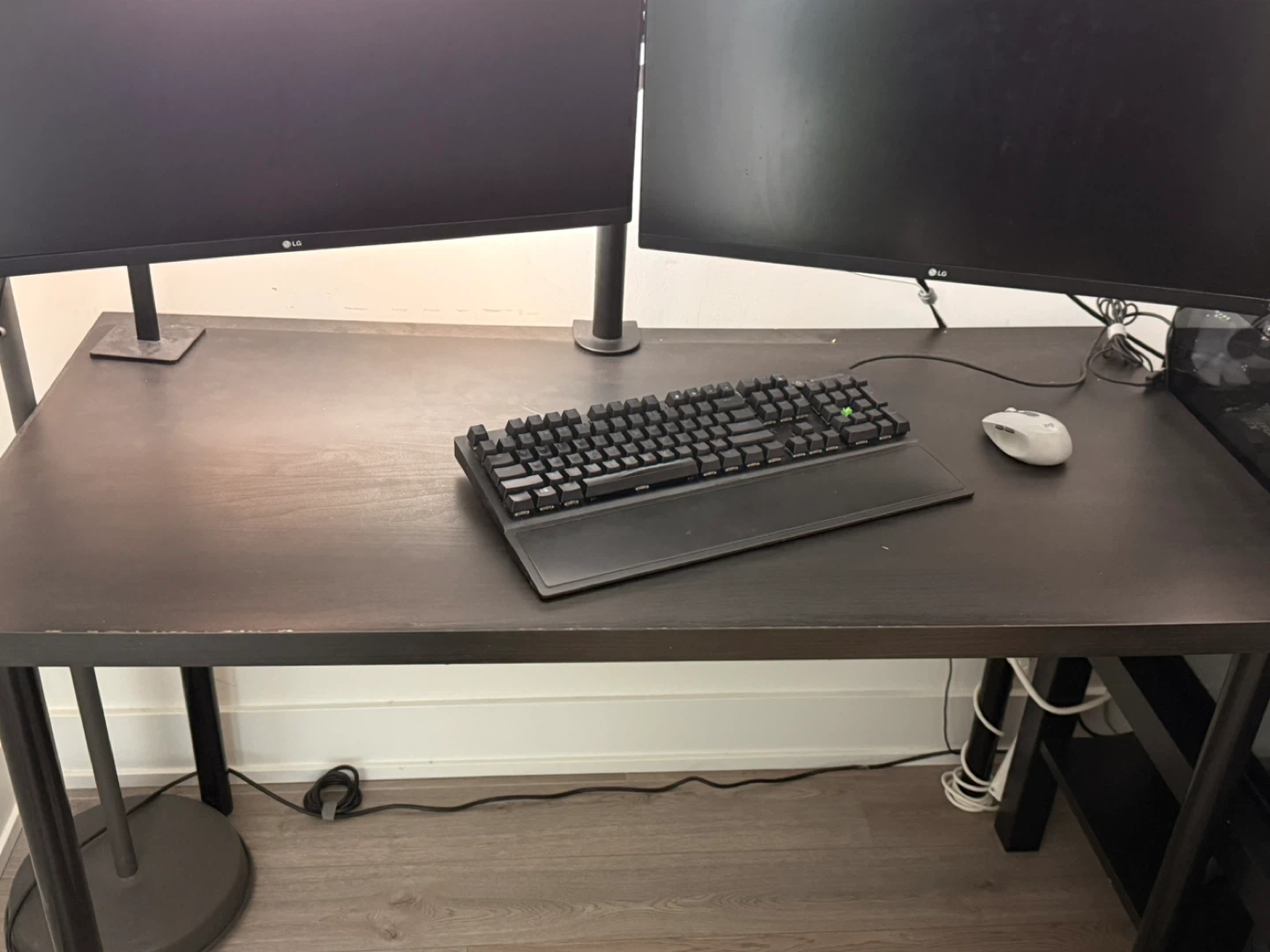 Dark Wood Grain Desk