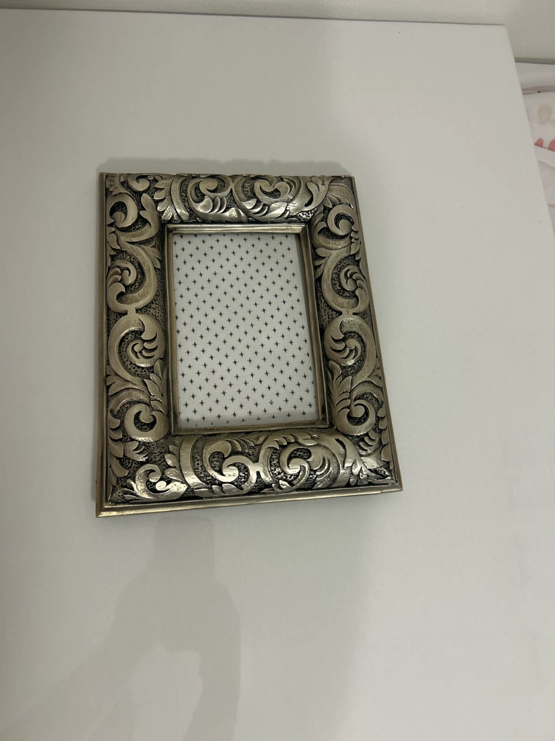 Ornate Silver Tone Photo Frame