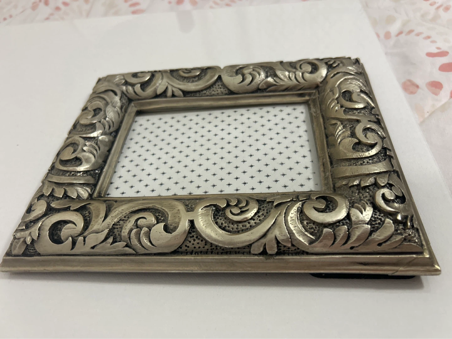Ornate Silver Tone Photo Frame - photo 5