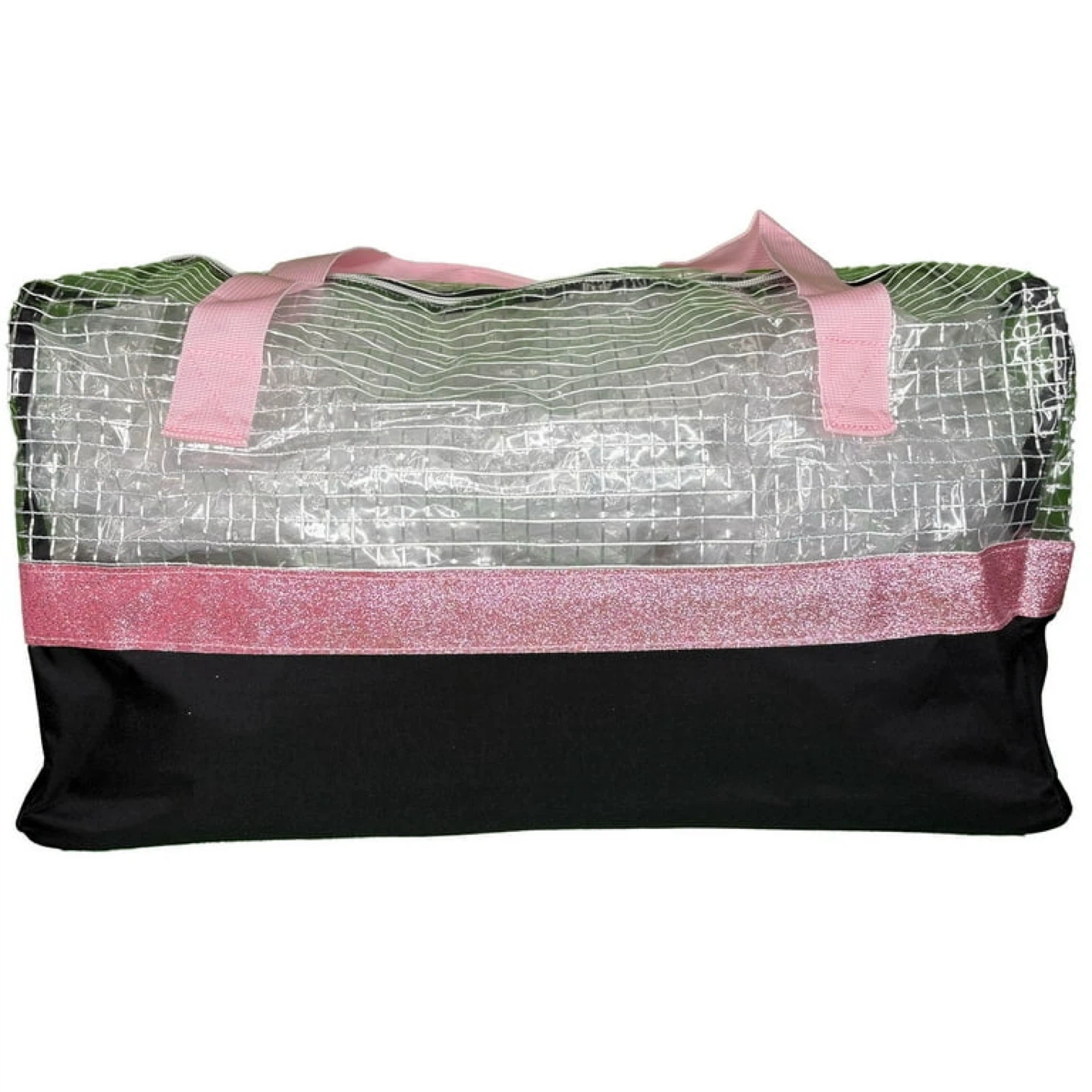 Clear Travel Duffel Bag with Pink Trim - photo 2