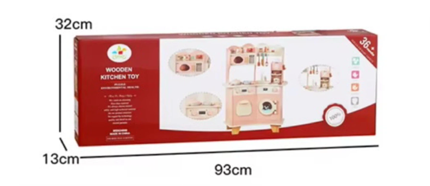 Brand New - Wooden Play Kitchen Toy with Accessories - photo 5