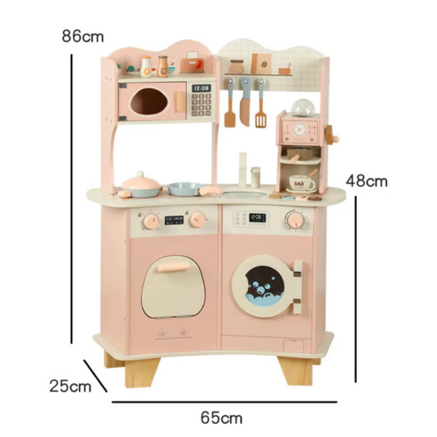 Brand New - Wooden Play Kitchen Toy with Accessories - photo 4