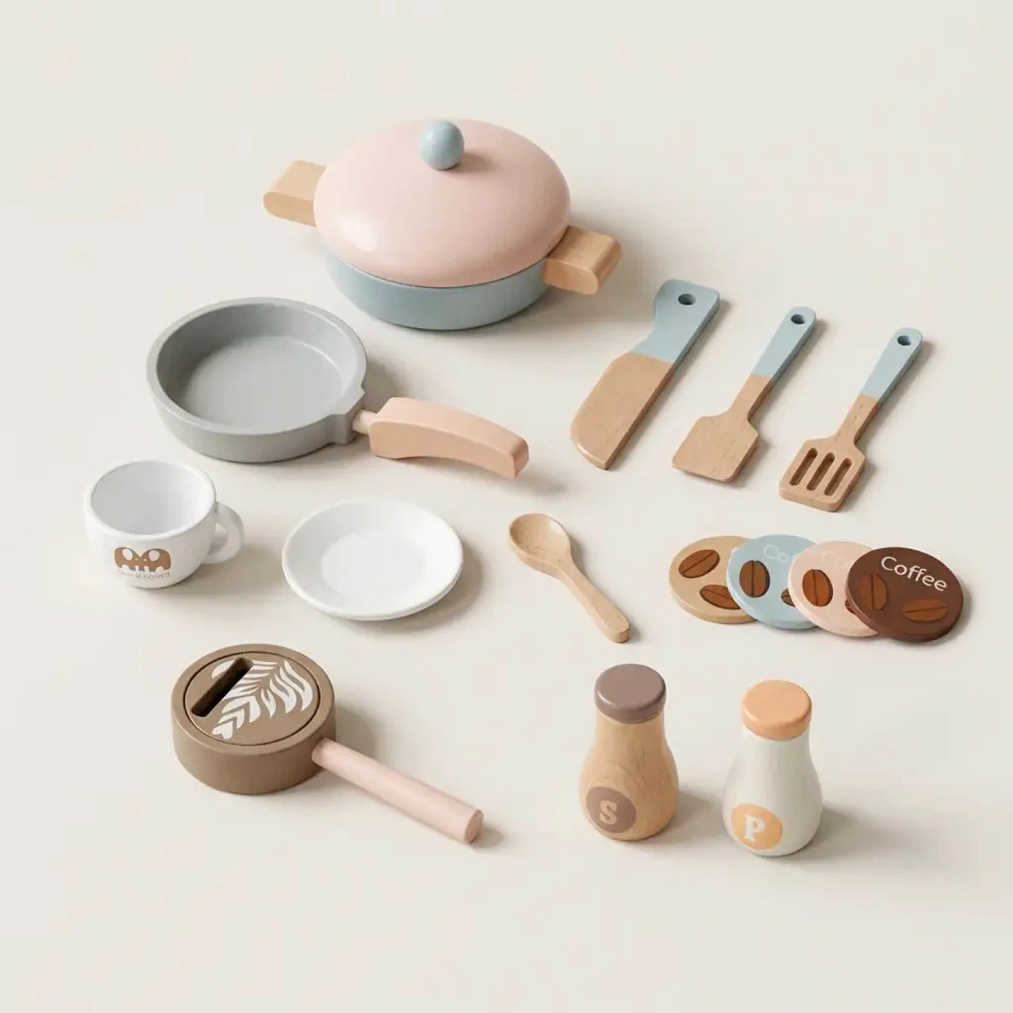 Brand New - Wooden Play Kitchen Toy with Accessories - photo 2