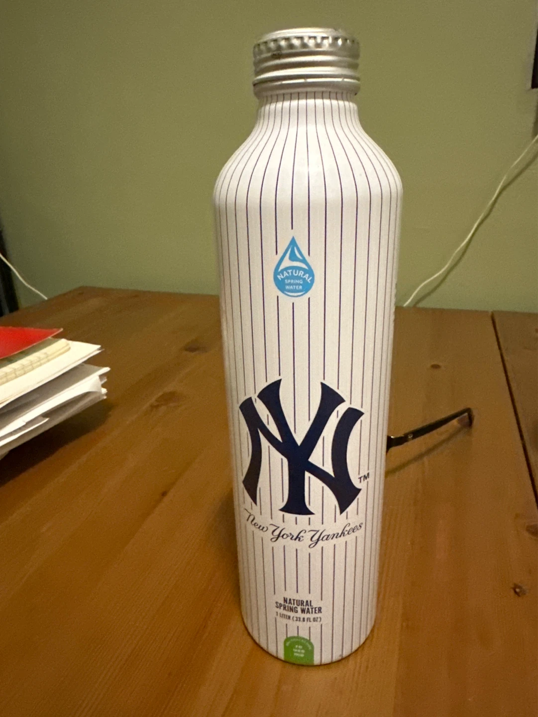 New York Yankees Natural Spring Water Bottle 1 Liter