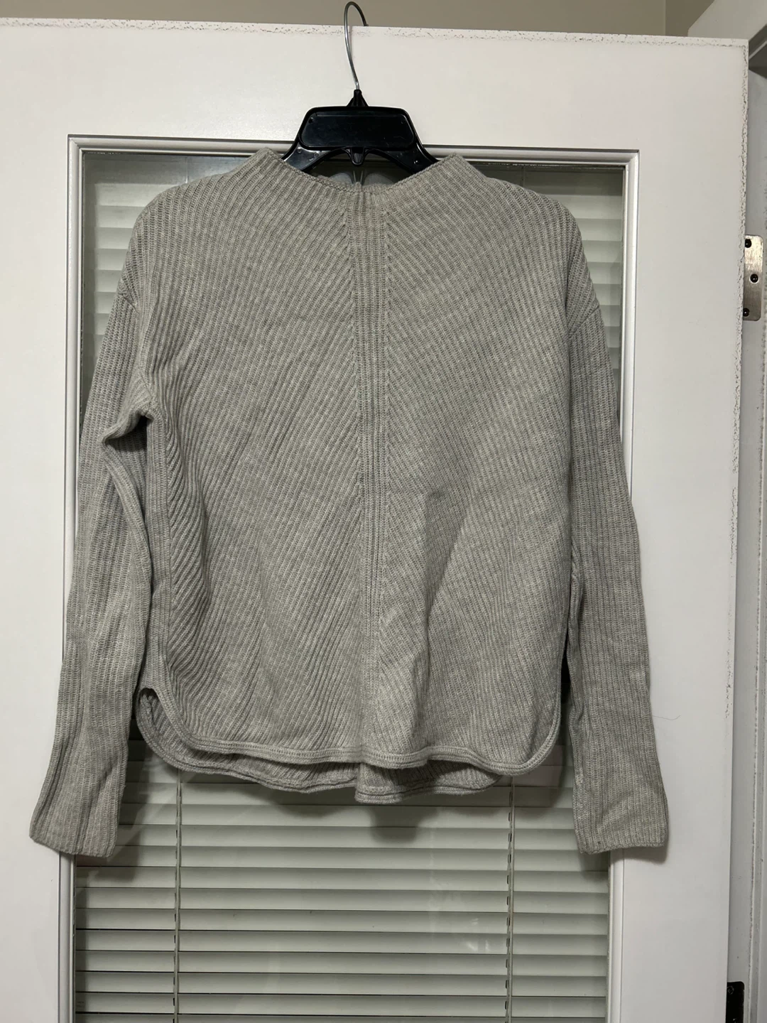 Babaton Grey Ribbed Mock Neck Sweater - photo 5