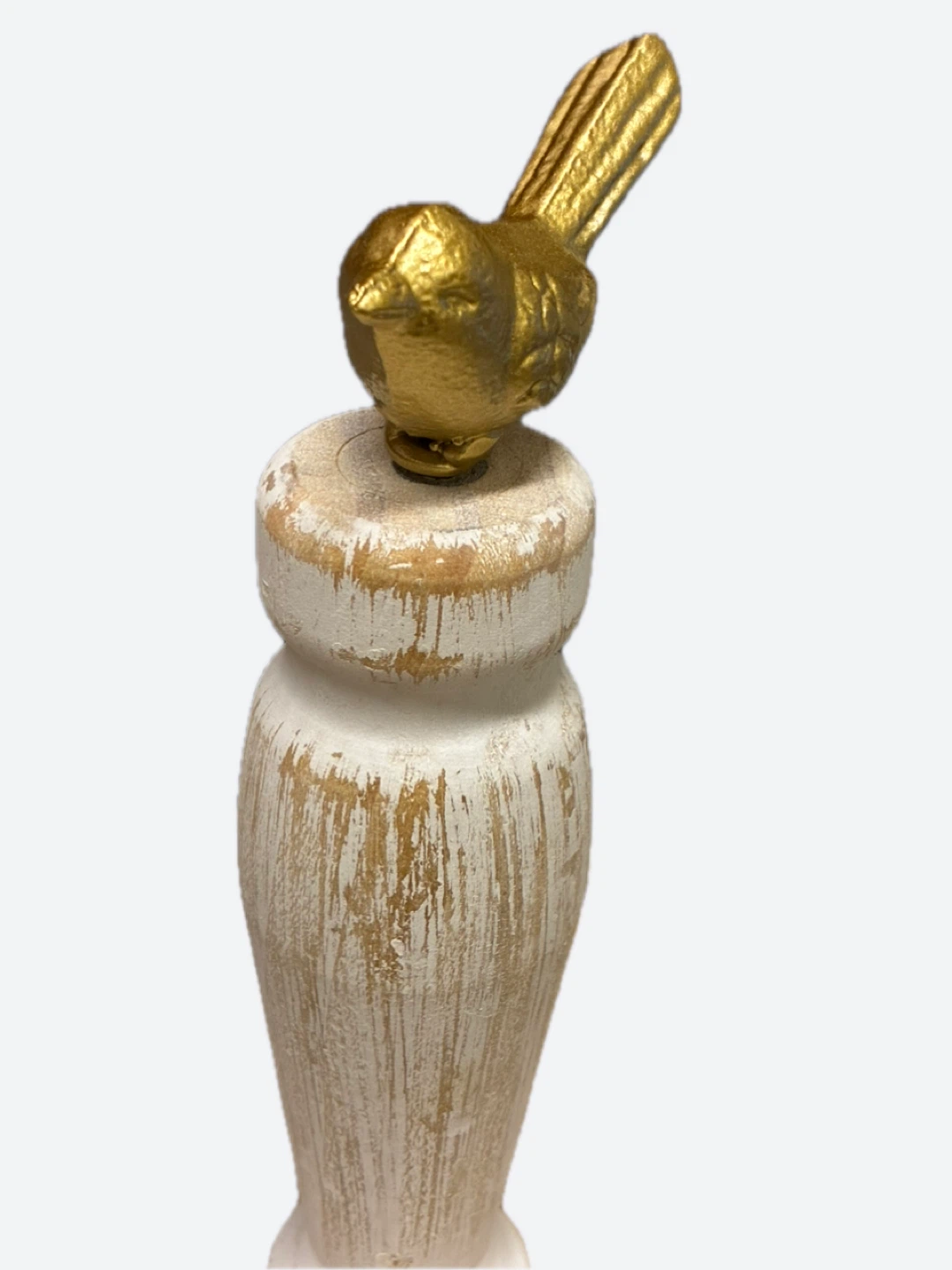 Two-Tiered Wooden Display Stand with Bird Finial - photo 2