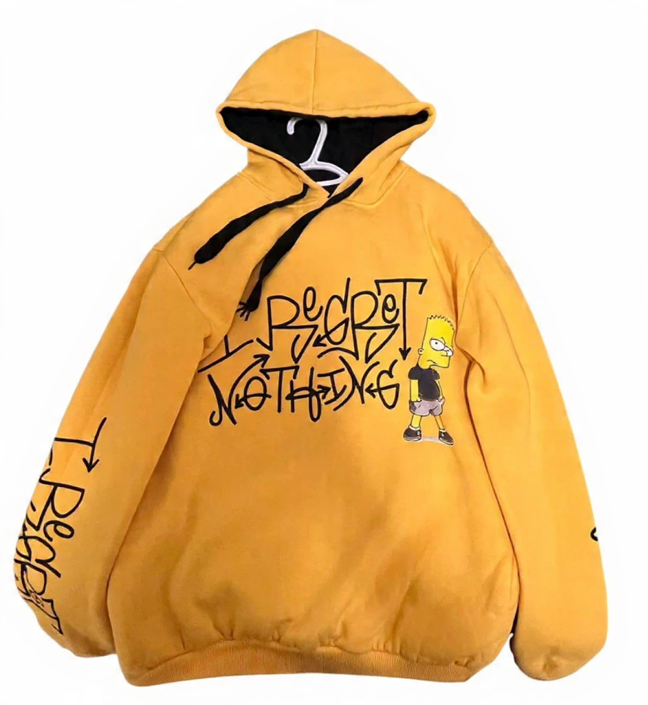 Yellow Bart Simpson "I Regret Nothing" Hoodie - photo 2