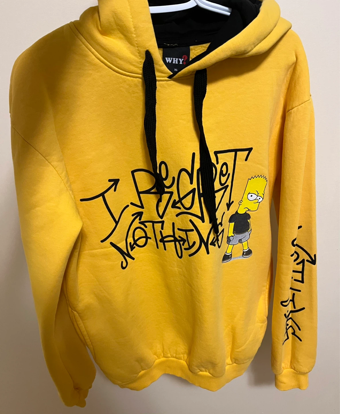 Yellow Bart Simpson "I Regret Nothing" Hoodie - photo 4
