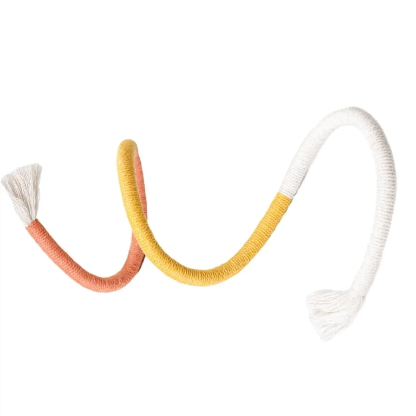 Twisty Rope Cat Toy - Orange, Yellow, White