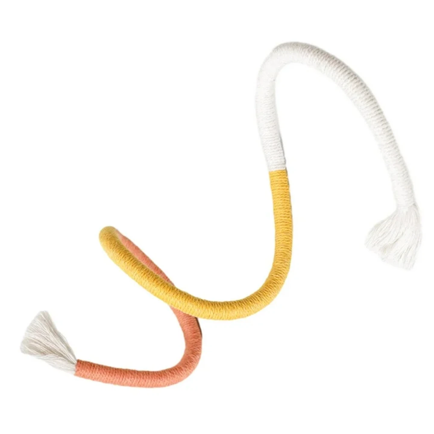 Twisty Rope Cat Toy - Orange, Yellow, White - photo 2