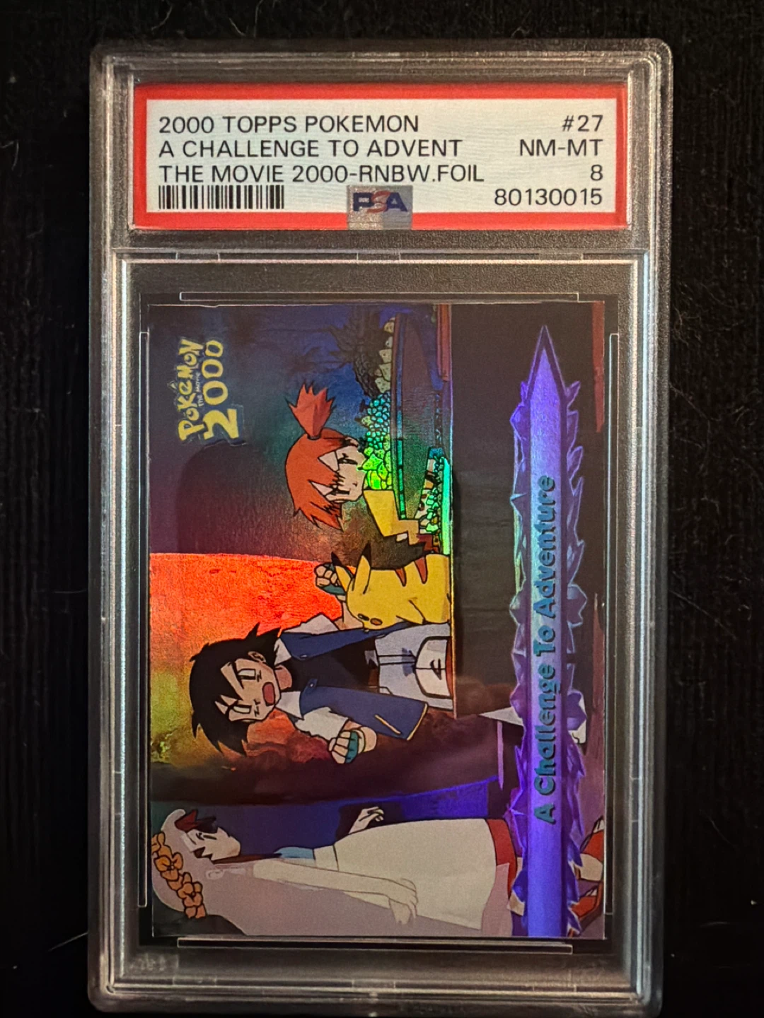 2000 Topps Pokémon PSA 8 Rainbow Foil