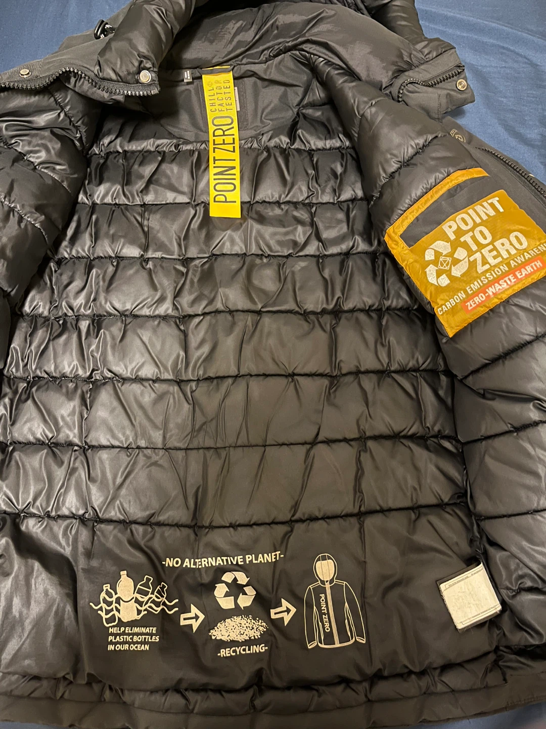 POINT ZERO Black Insulated Winter Jacket