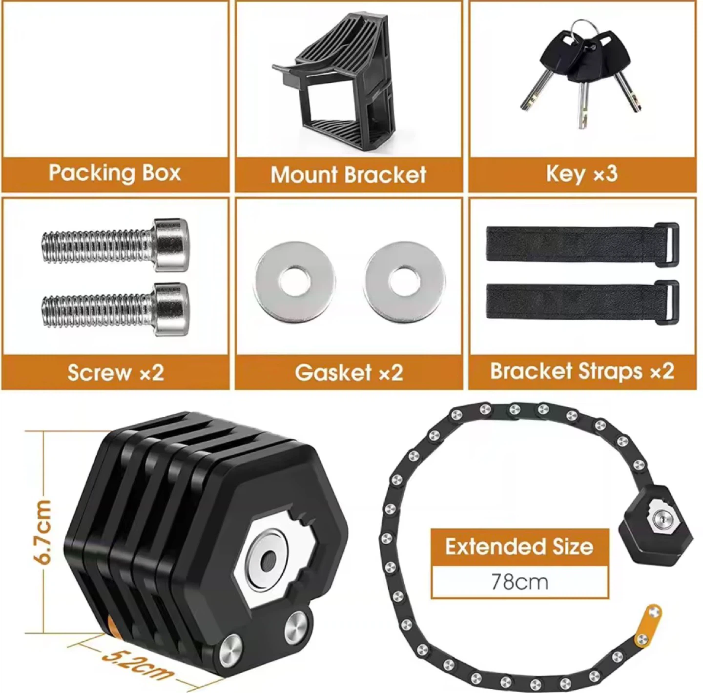CELOCO Anti-Theft Heavy Duty Foldable Bike/Scooter Lock - photo 4