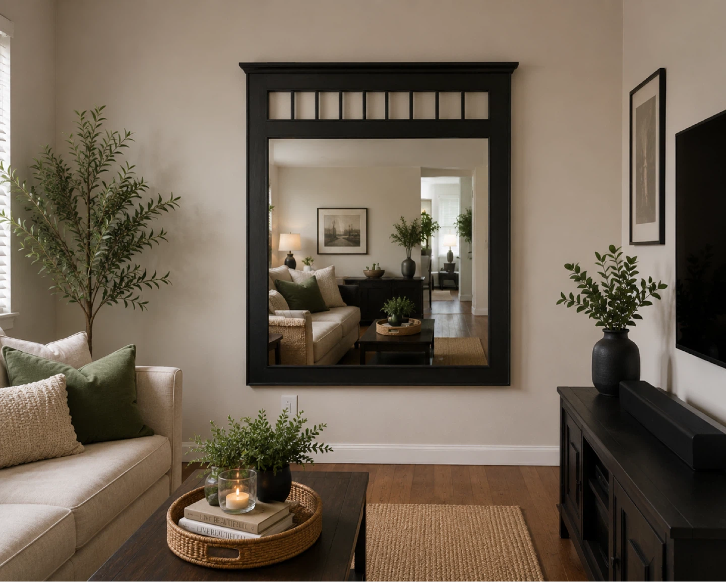 Beautiful Mirror with Stylish Silver-Bars - photo 5