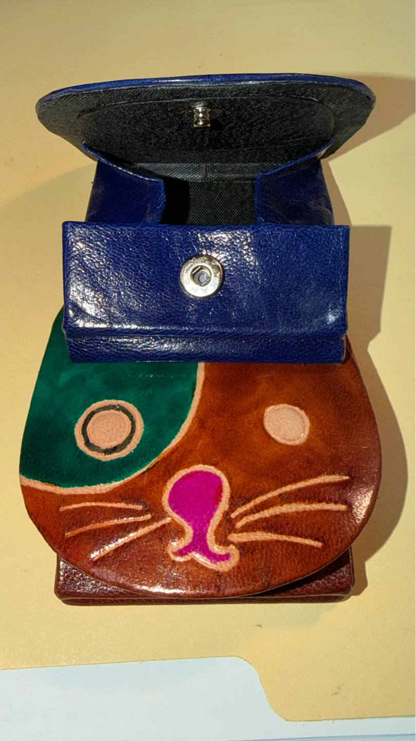 Handmade Leather Cat Coin Purse Set $5 each - photo 2