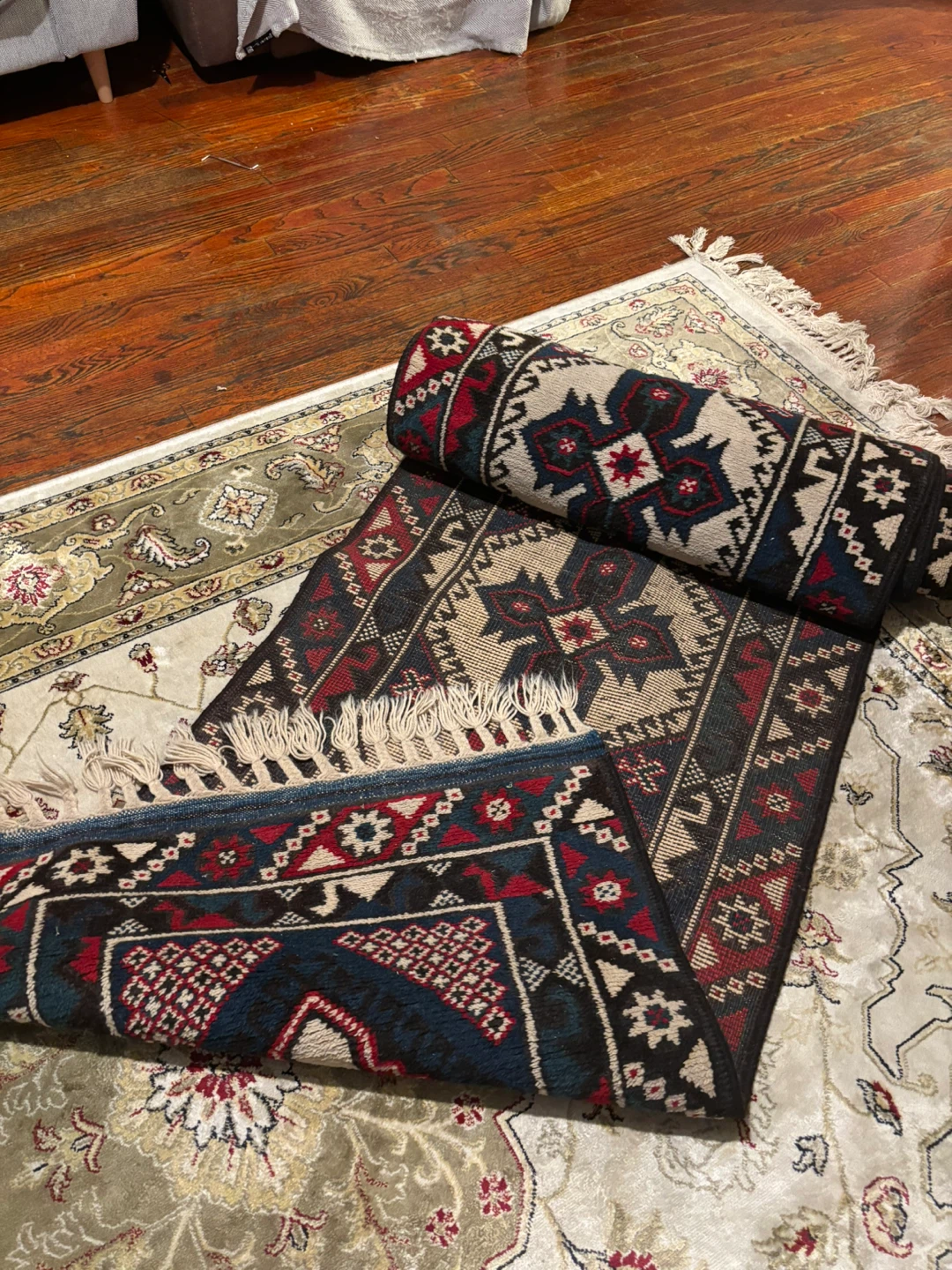 Antique Hand-woven Runner Rug with Traditional - photo 3