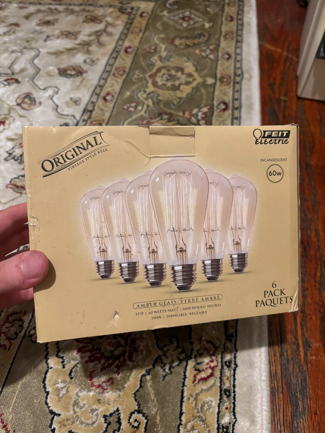 Feit Electric Vintage Style Incandescent Light Bulbs - 6 Pack