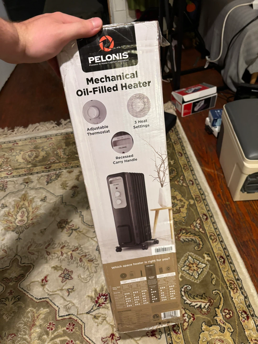 Pelonis Mechanical Oil-Filled Radiant Heater - photo 3