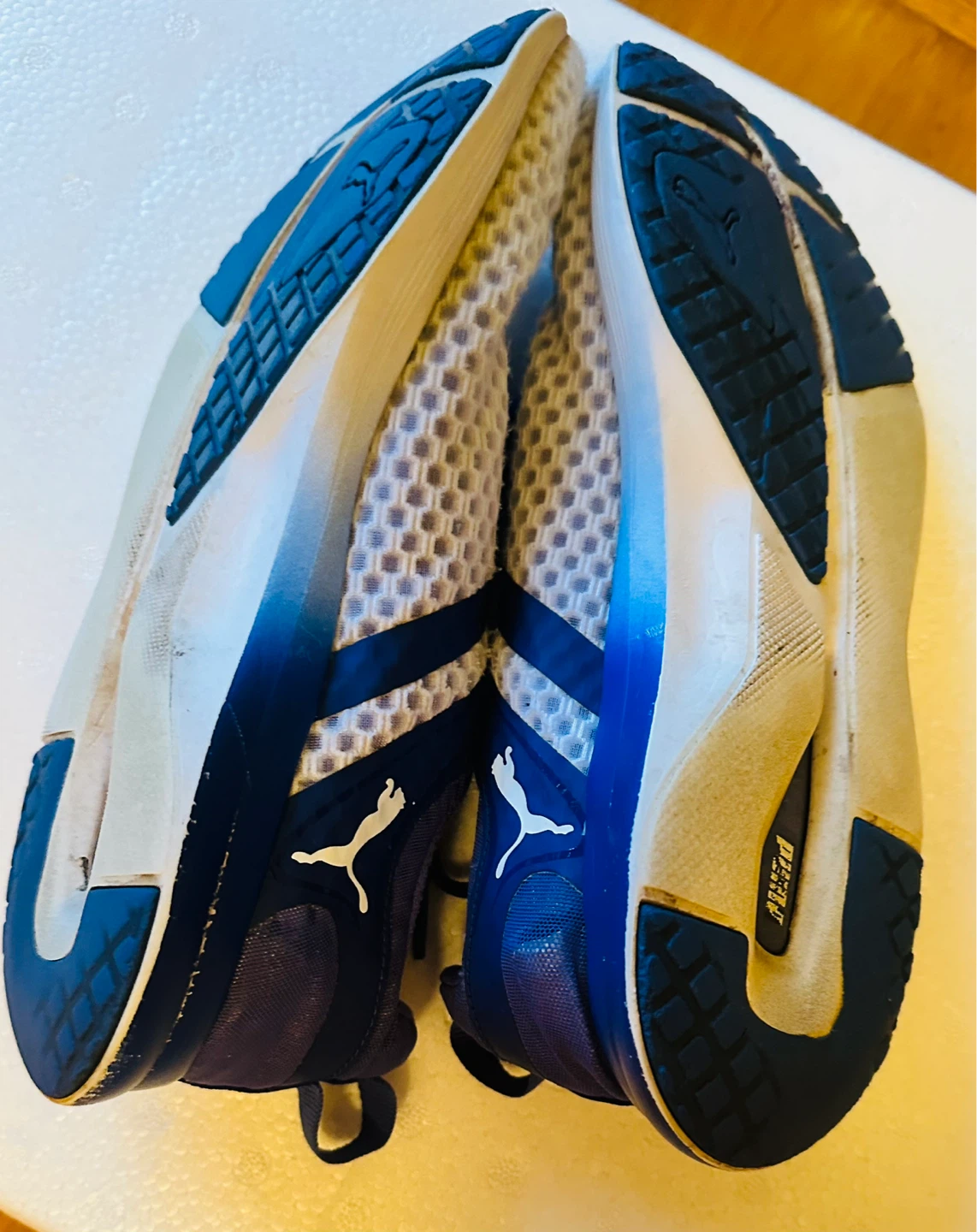 Puma  Running Shoes Blue White Mesh Athletic Sneakers - photo 4