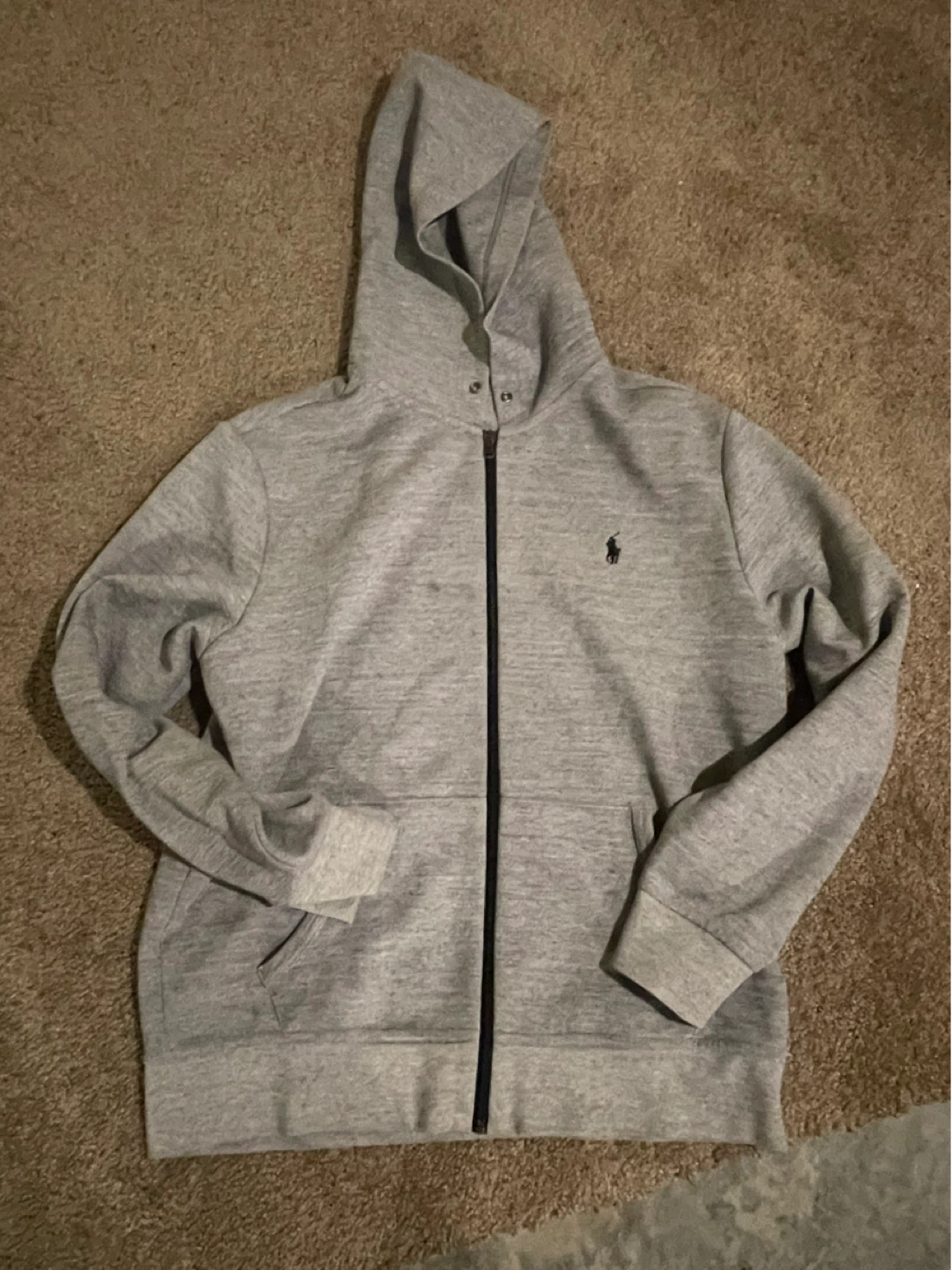 Grey Polo Ralph Lauren Zip-Up Hoodie