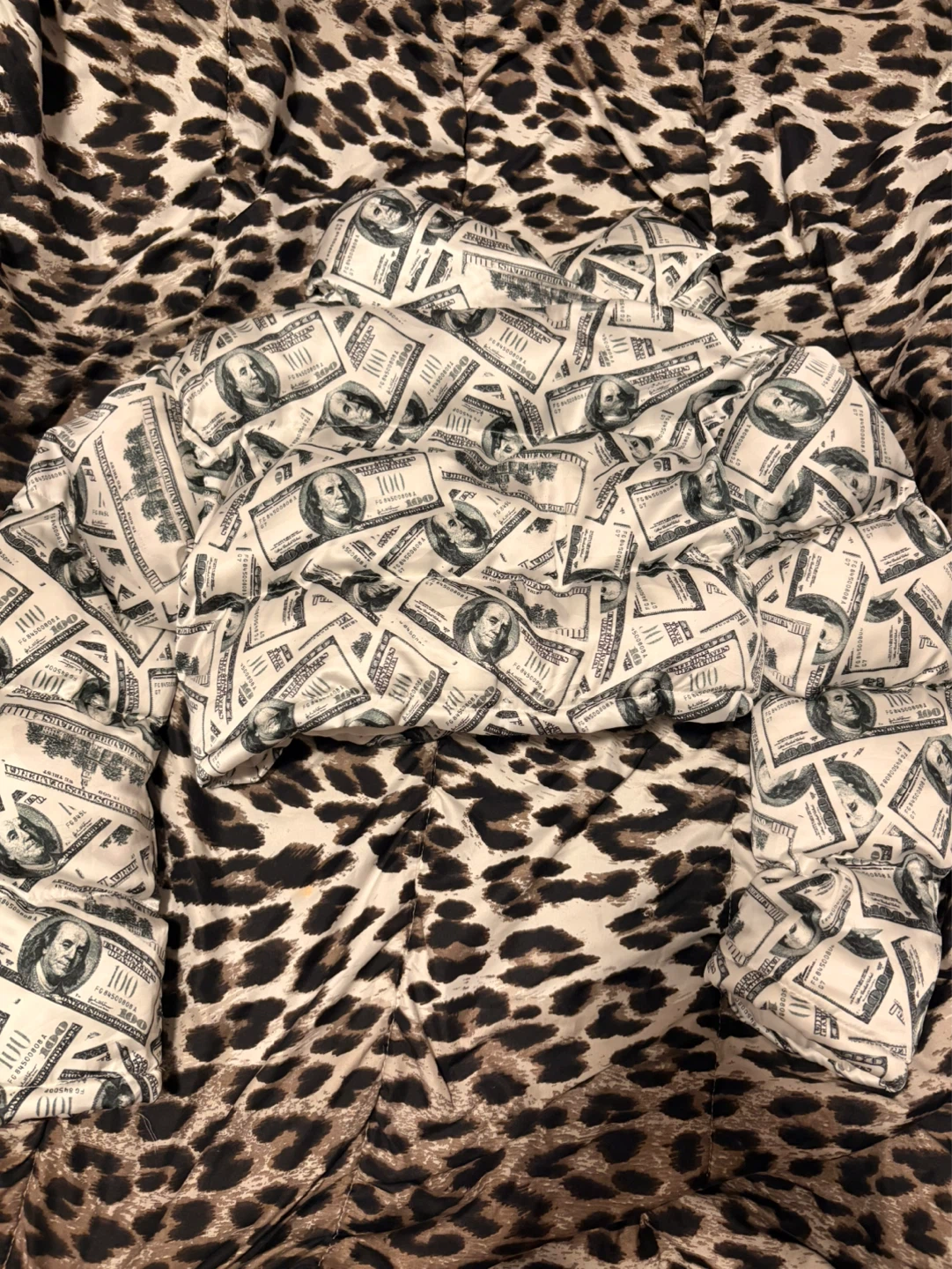 Money Print cropped Puffer Jacket - photo 2